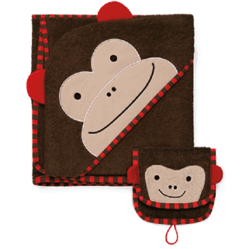 Skip Hop ZOO Hooded Towel & Mitt Set – Monkey