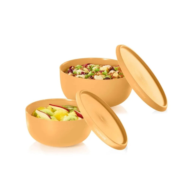 4pc Serve and Store Bowl Food Storage Set- Juicy Peach