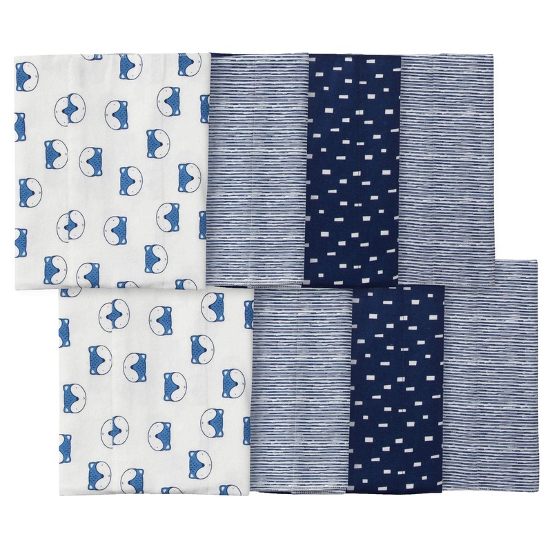 8-Pack Baby Boys Fox Burp Cloths