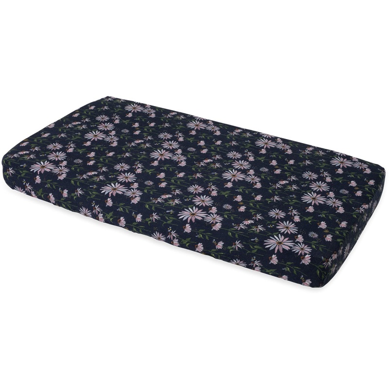 Little Unicorn Cotton Muslin Fitted Crib Sheet – Dark Coneflower