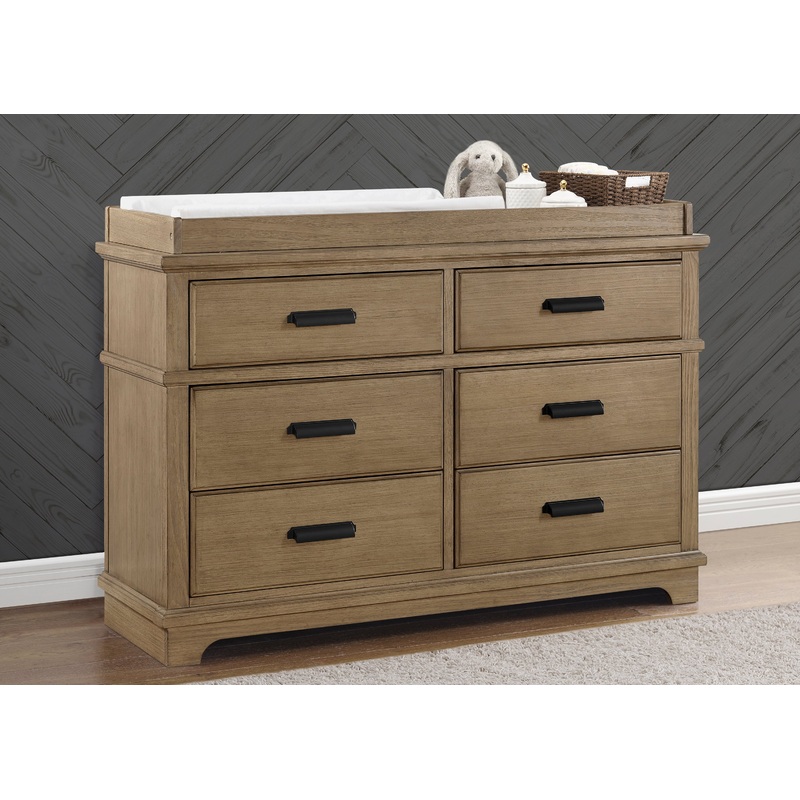 Asher 6 Drawer Dresser with Changing Top and Interlocking Drawers