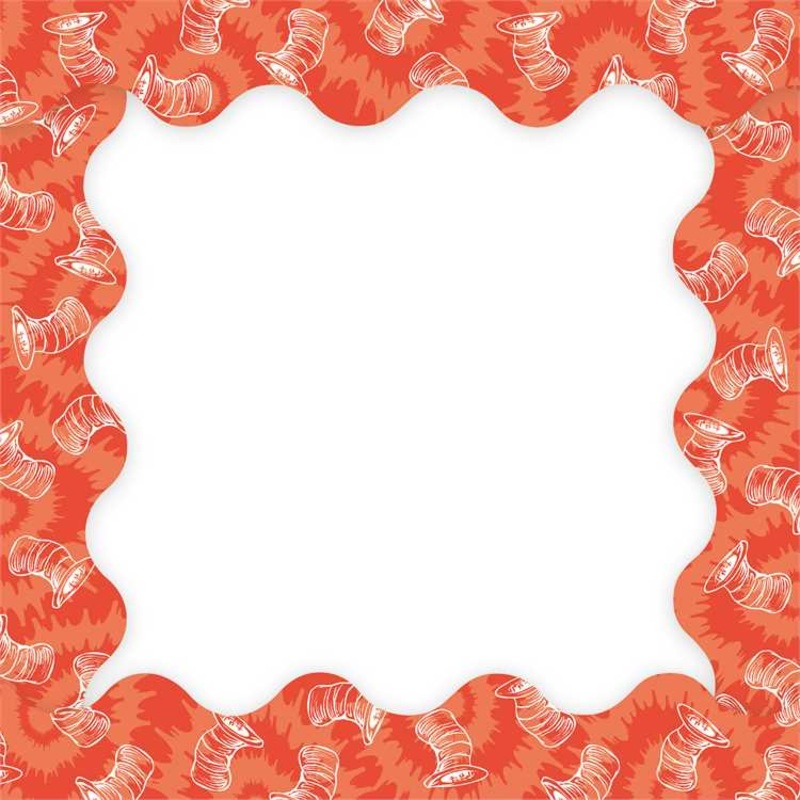 Cat in the Hat Tie-Dye Deco Trim (D)