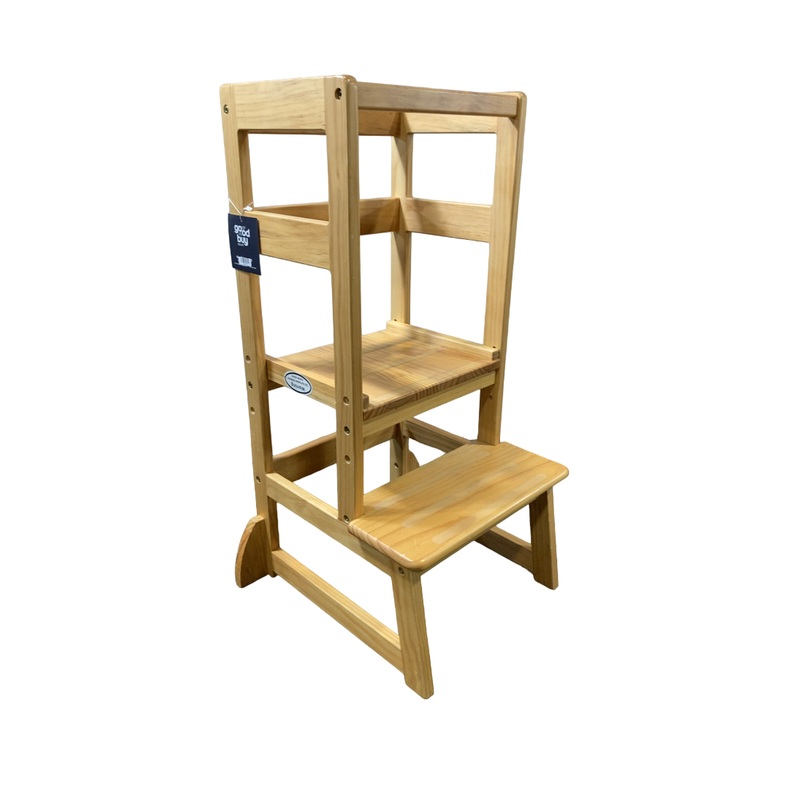 SDADI Kids Kitchen Stool, Natural