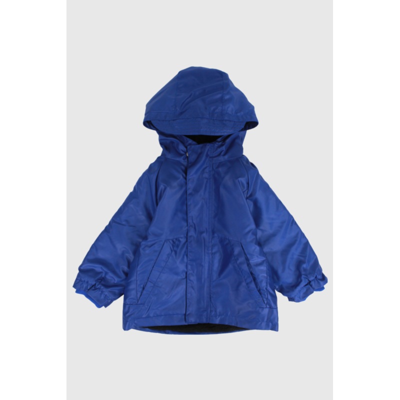 Unisex Blue Fur Lined Raincoat