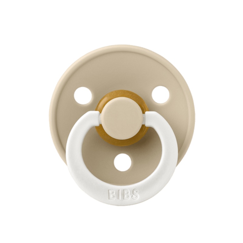 BIBS Pacifier  1 Pack (Latex, Size 2, Vanilla GLOW)