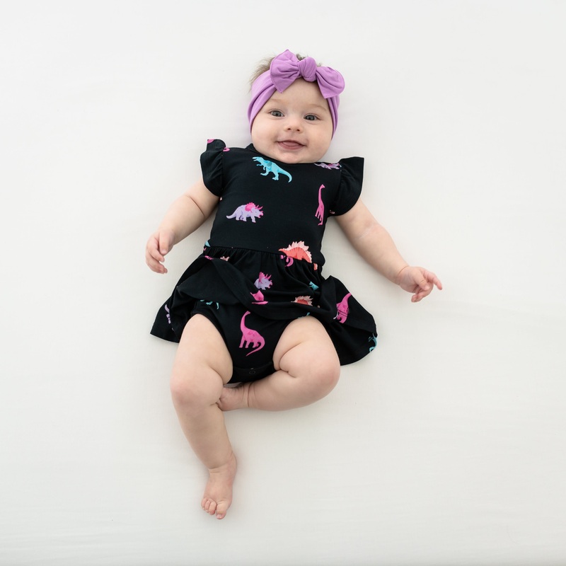 Twirl Bodysuit Dress in Midnight Roar