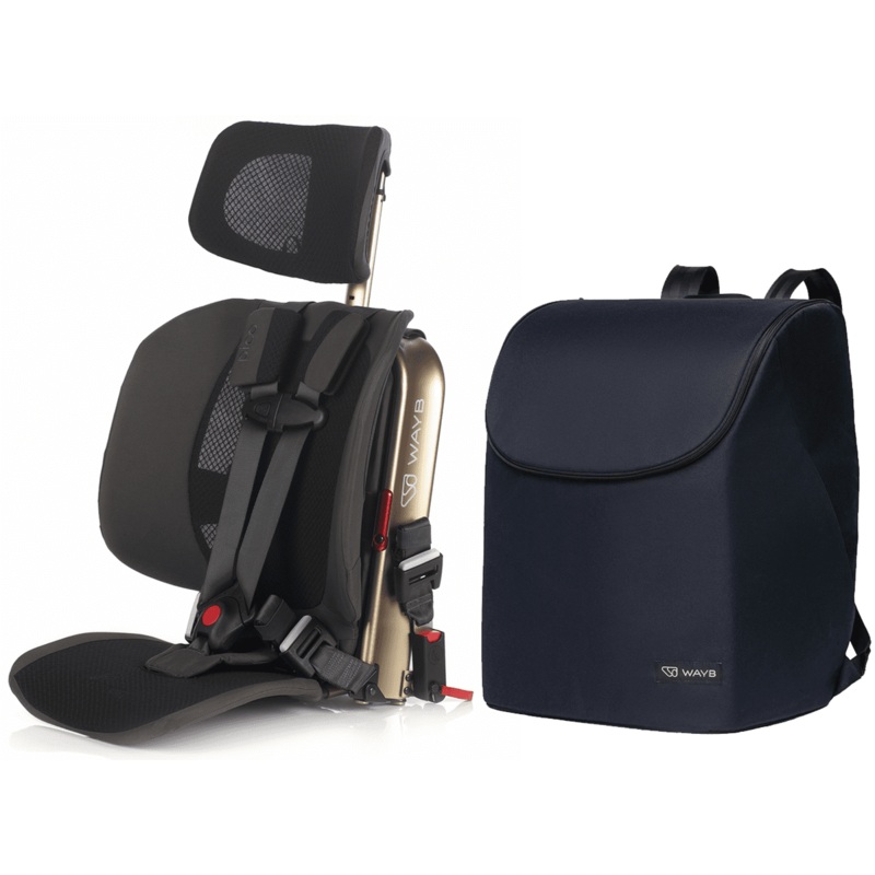 WAYB Pico Forward Facing Travel Car Seat + Deluxe Travel Bag Bundle – Earth