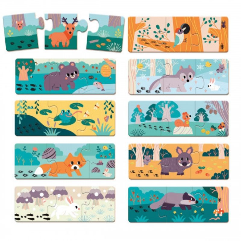 Animal Footprints Puzzle – Set of 10