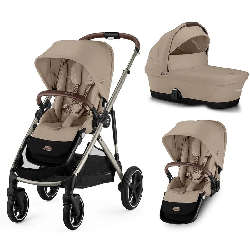 CYBEX Gazelle S Twin/Double Bundle (2 seats, 1 carrycot)- Almond Beige