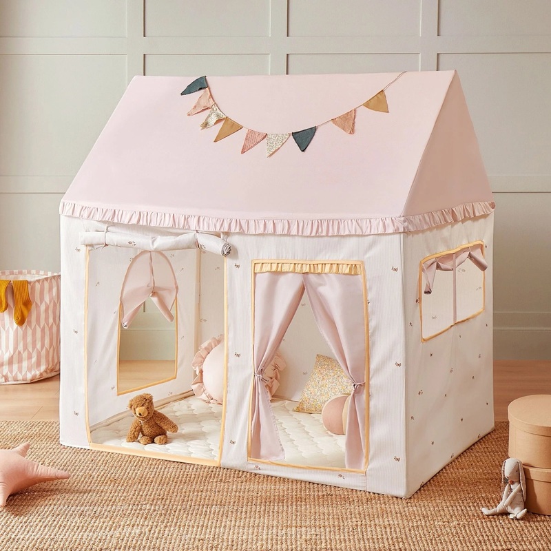 Tiny Land Sweet Citrus Kid’s Play Tent –  Creamy white/pink