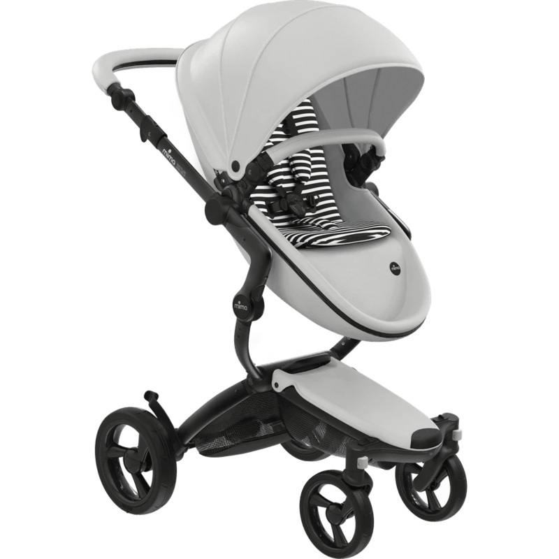 Mima Xari 4G Complete Stroller, Black – Snow White / Black & White