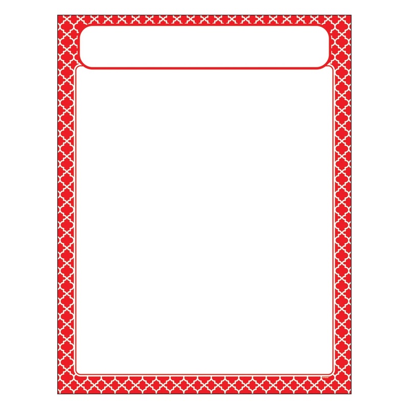 Moroccan Red Learning Chart