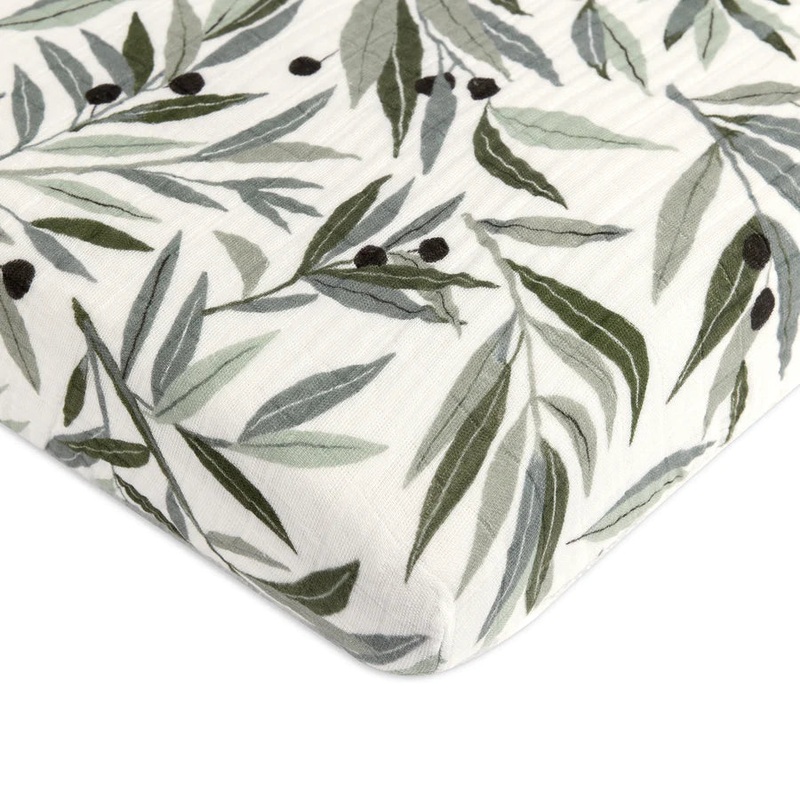 Muslin Mini Crib Sheet – Olive Branches