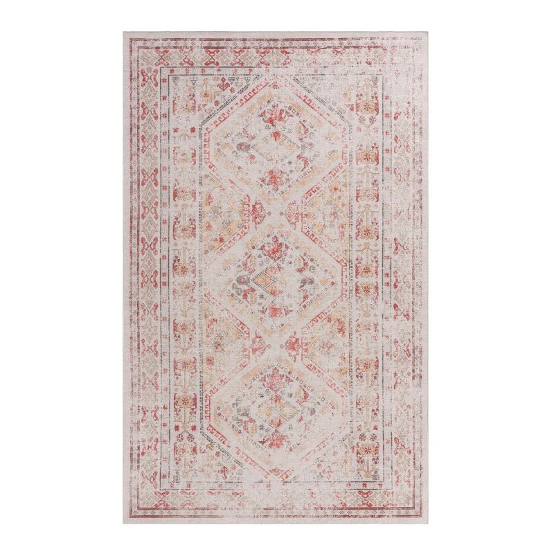 9×12 Large Washable Low-Pile Non-Slip Non-Shedding Area Rug,  Beige
