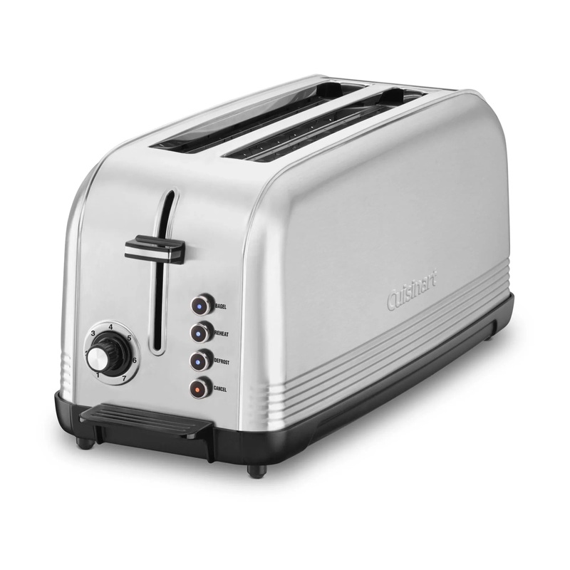 Cuisinart Long Slot 2-Slice Toaster, Stainless Steel with Self-Adjusting Toasting Grids