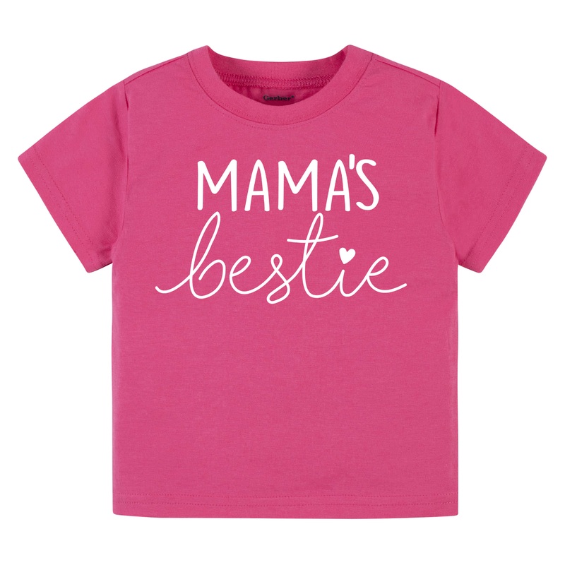 Infant & Toddler Girls “Mama’s Bestie” Short Sleeve Tee