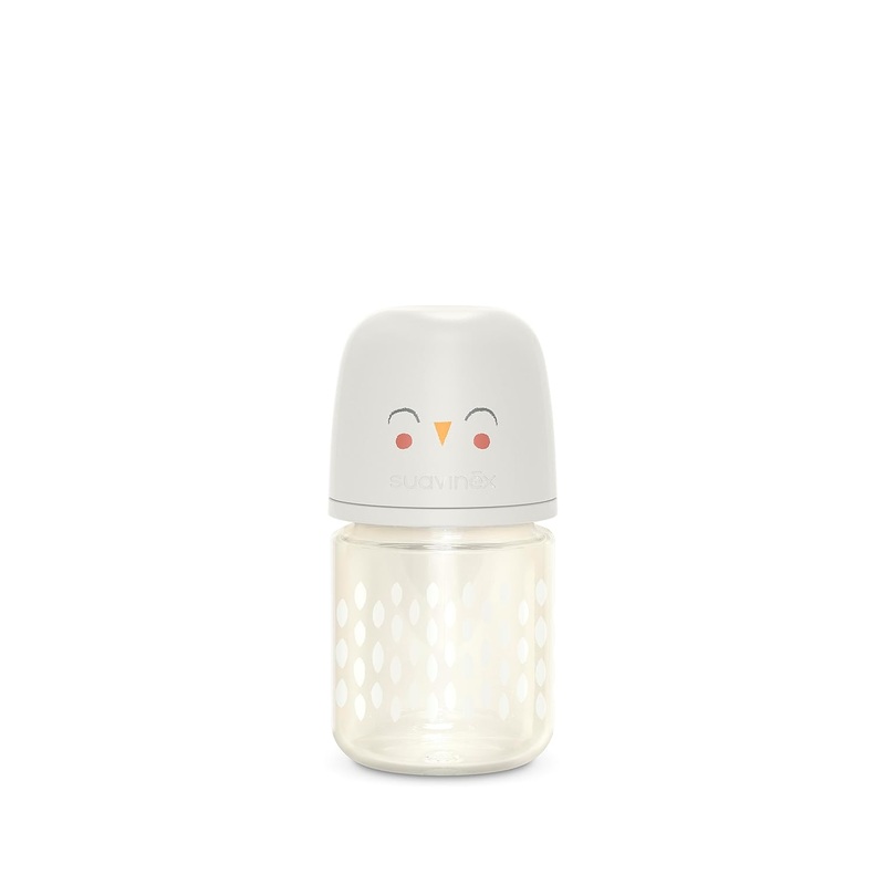 Suavinex Bonhomia Glass Bottle, 4oz, Beige