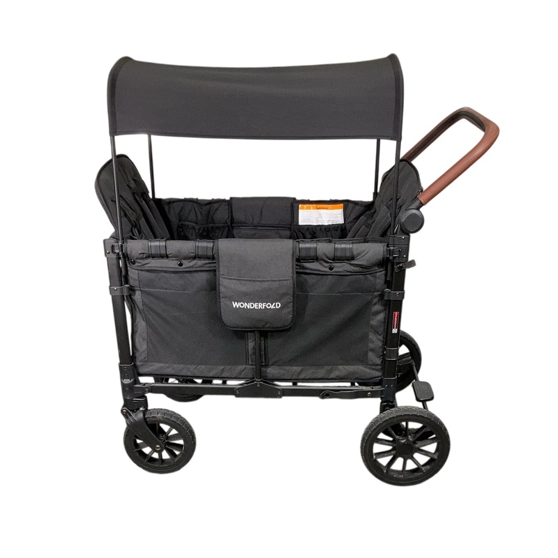 Wonderfold W4 Luxe Quad Stroller Wagon, 2023, Volcanic Black