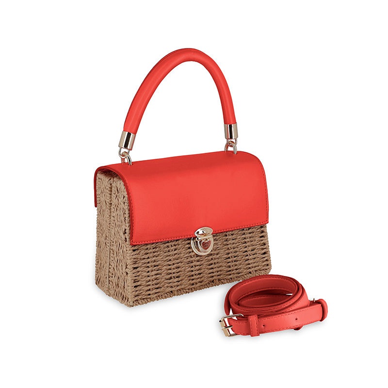 Abel & Lula Bakset Purse – Persimon