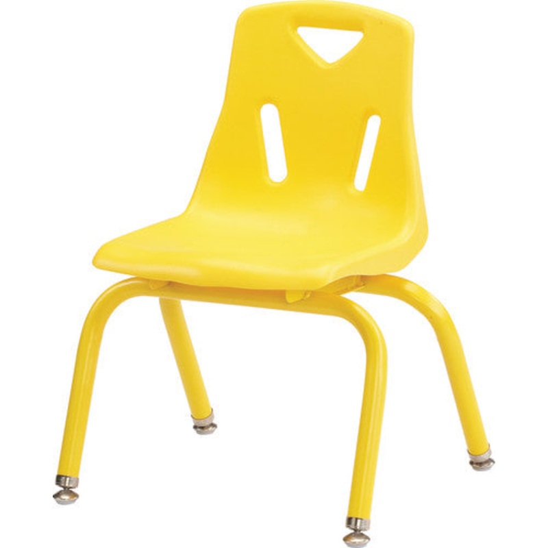 Berries Stacking Chair with Powder-Coated Legs – 10″ Ht – Yellow