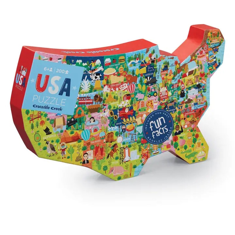 200-Piece Puzzle – USA Shaped Box