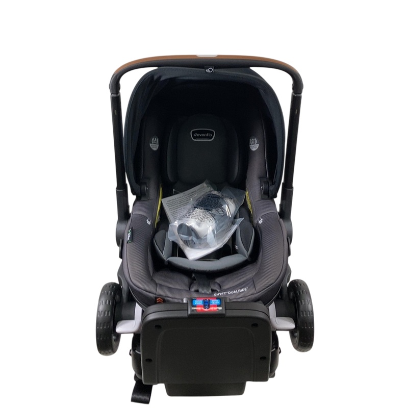 Evenflo Shyft Dual Ride Infant Car Seat Stroller Combo, 2025, Boone Gray