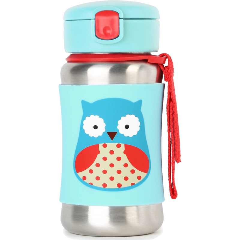 Skip Hop Zoo Stainless Steel Straw Bottle – Owl