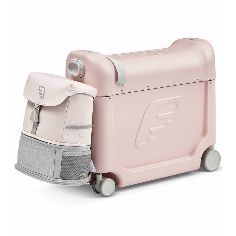 Stokke JetKids BedBox + Crew Backpack Travel Bundle, Pink Lemonade