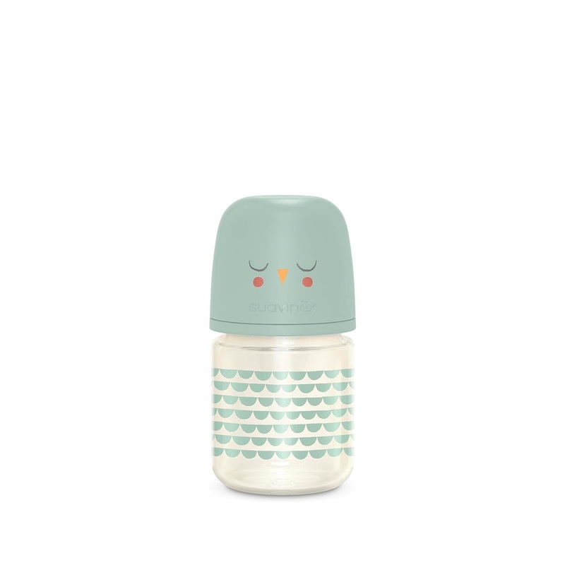 Suavinex Bonhomia Glass Bottle, 4oz, Mint