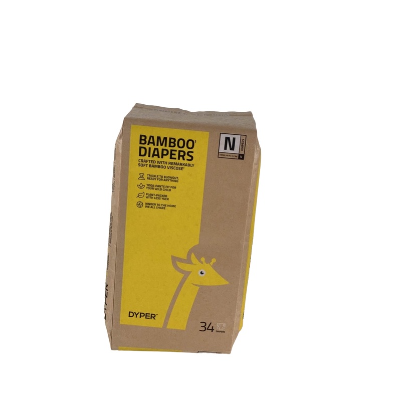 DYPER Bamboo Diapers, Newborn, 34 Count