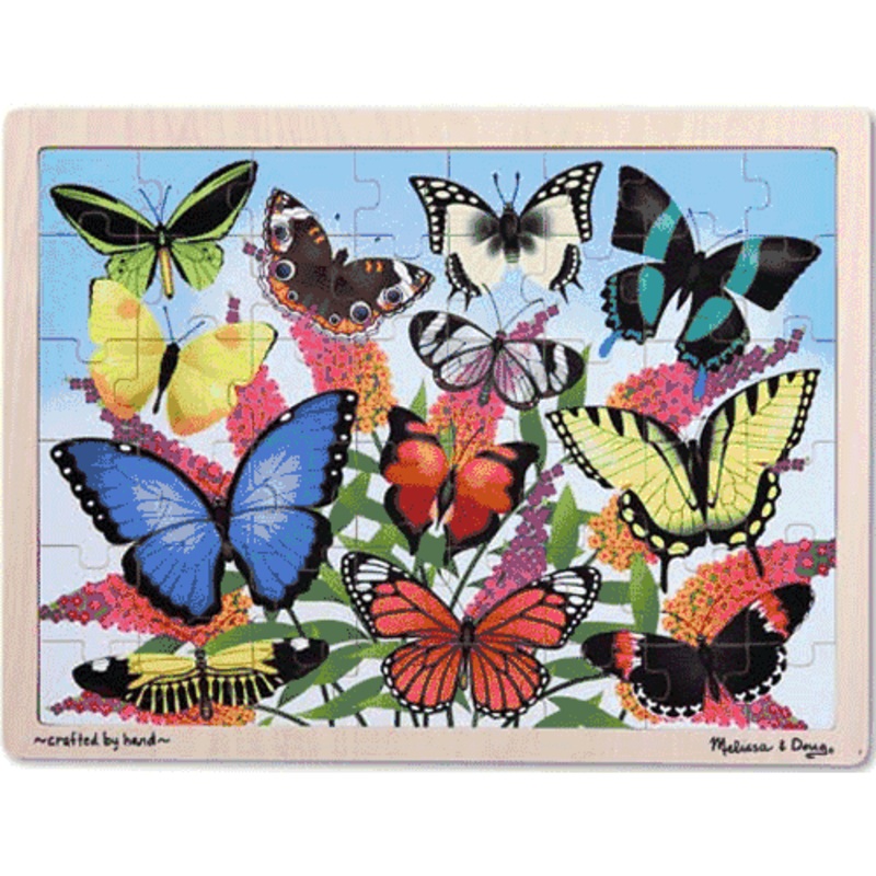 Melissa & Doug Butterfly Garden Wooden Jigsaw Puzzle- 48 Piece