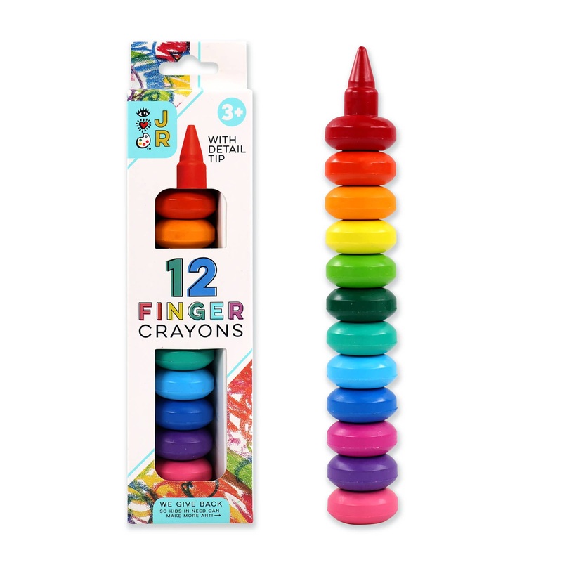 Bright Stripes iHeartArt Jr 12 Finger Crayons