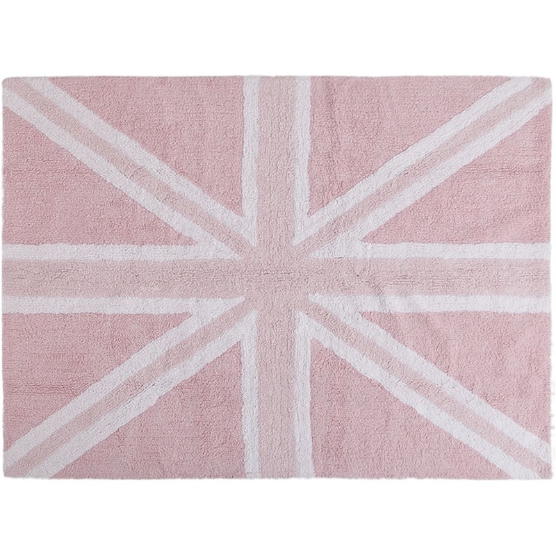 Lorena Canals Flag Rug, UK – Baby Pink (4′ x 5′ 3″)