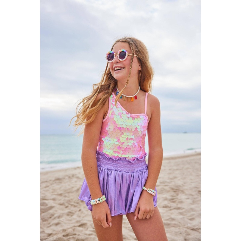 Metallic Skort – Lavender