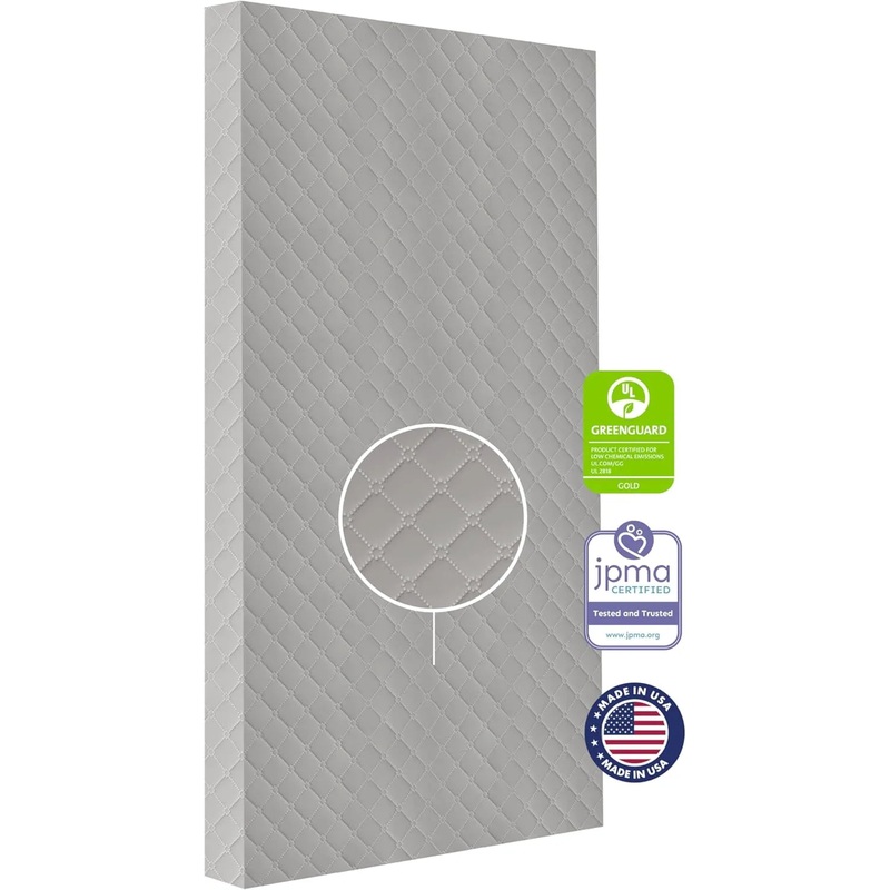 Asheville 4 Firm Fiber Crib And Toddler Mattress Grey