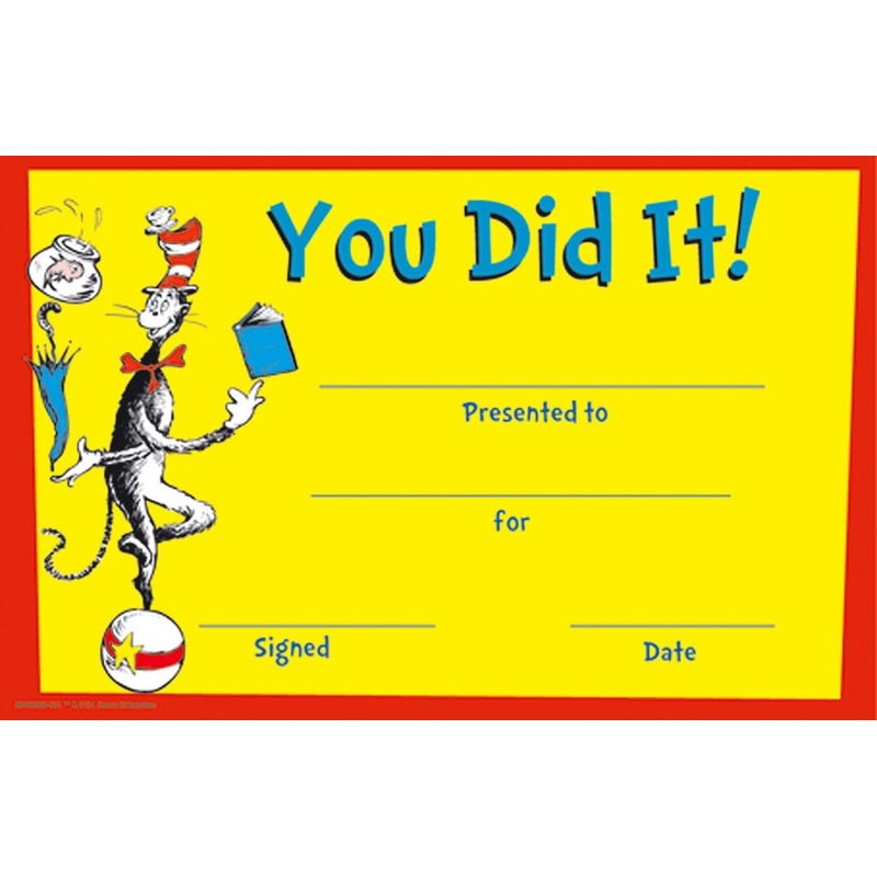 Cat in the Hat You Did It! Recognition Awards