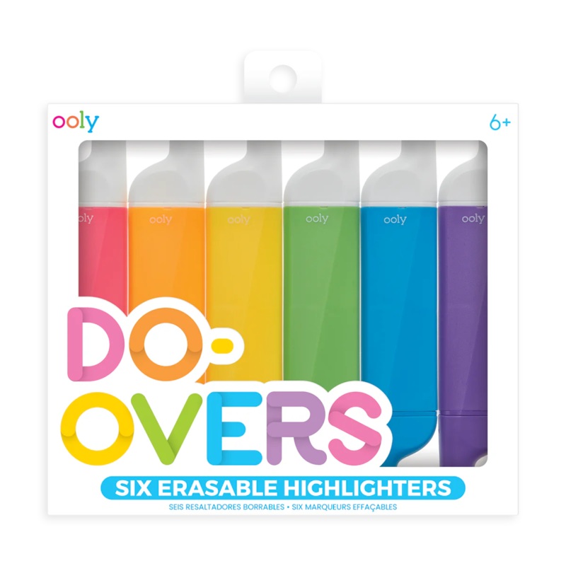 Do-Overs Erasable Highlighters – Set of 6