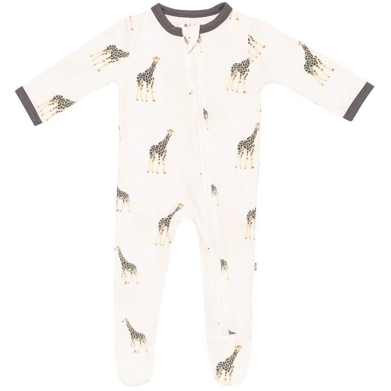 Kyte Baby Printed Zippered Footie – Giraffe (Newborn)