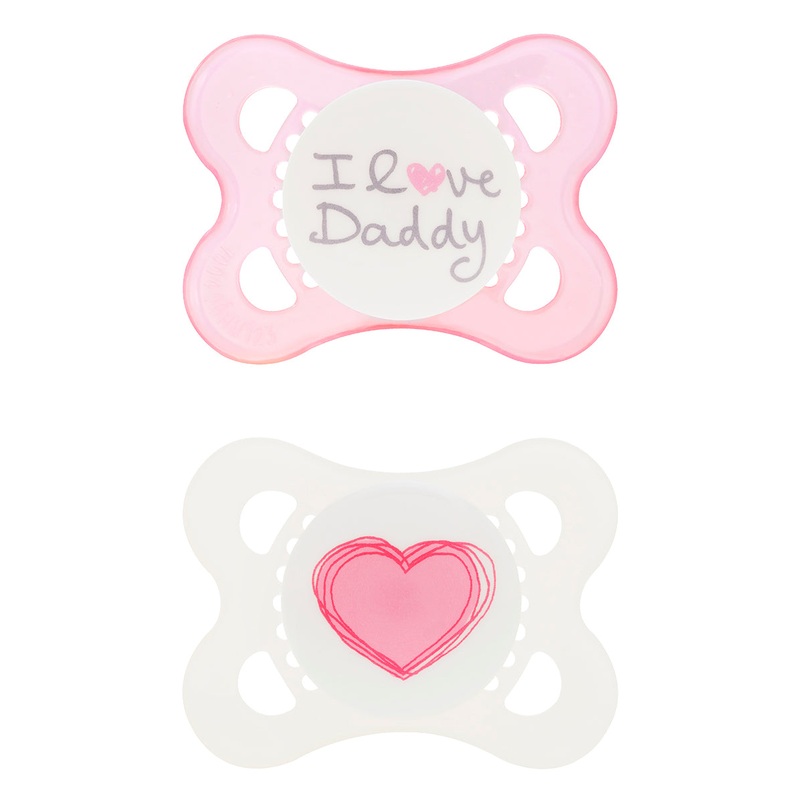 MAM Baby Daddy 0-6M Pacifier, 2pk – Girl