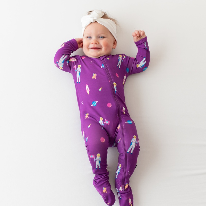 Zippered Footie in Barbie Astronaut