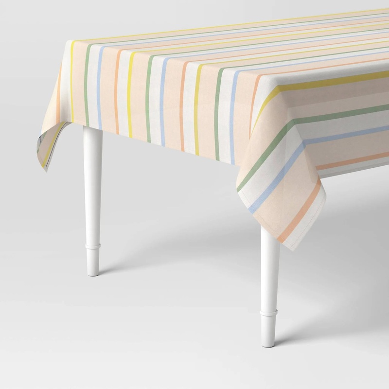 84″x60″ Striped Tablecloth