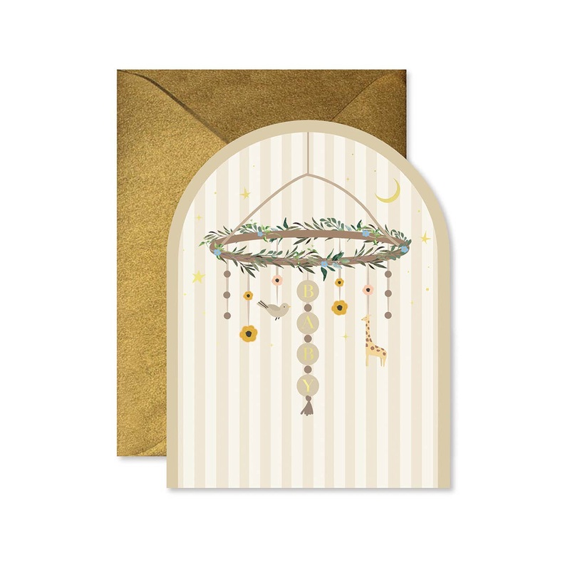 Baby Mobile Arch Greeting Card