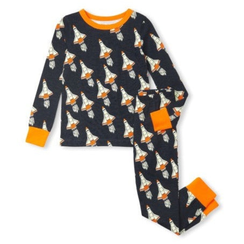 Hatley Space Shuttle Stretch Cotton Pajama Set | Salute