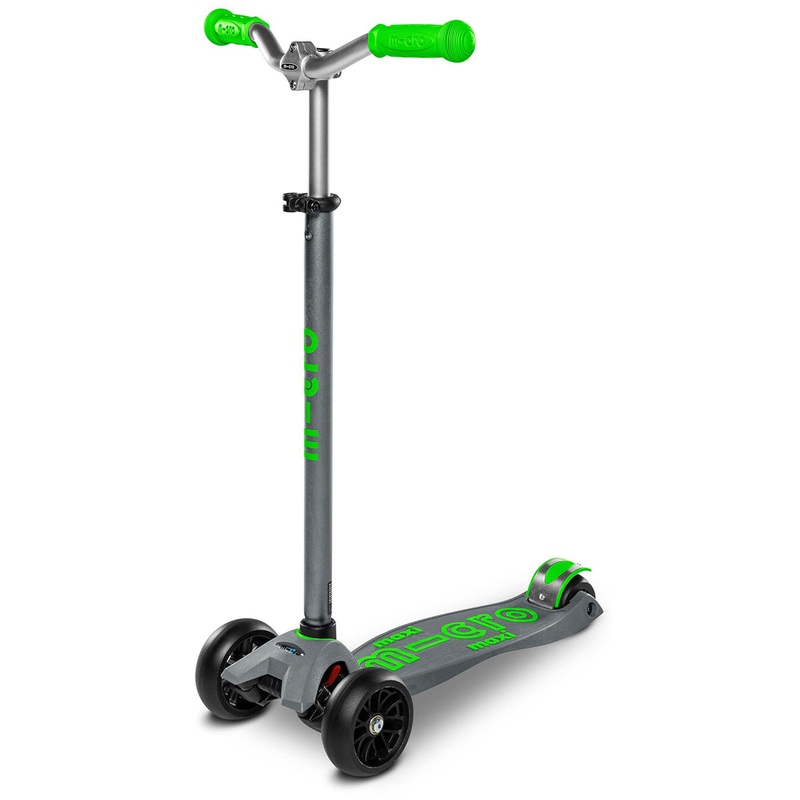 Micro Kickboard Maxi Deluxe Pro Scooter – Grey / Green
