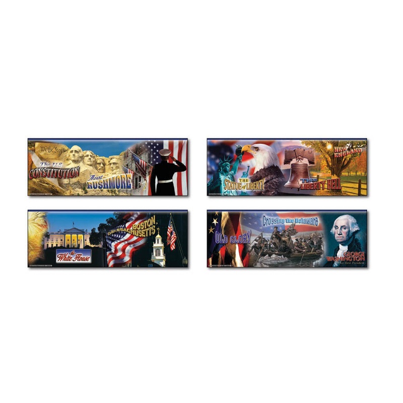 Patriotic Topper Bulletin Board Set Grade 4-8