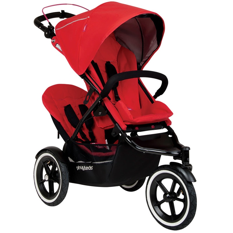 Phil & Teds Navigator 2 Buggy with Doubles Kit – Cherry