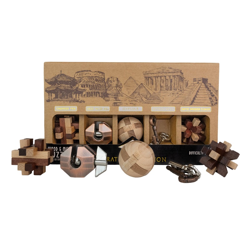 Project Genius True Genius Curated Collection (5pc Mini-Puzzle Gift Set)