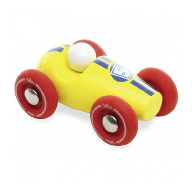 French Mini Race Car Yellow