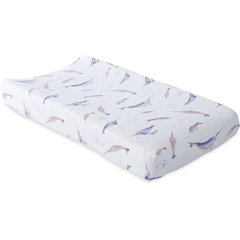 Little Unicorn Cotton Muslin Changing Pad Cover – Narwhal