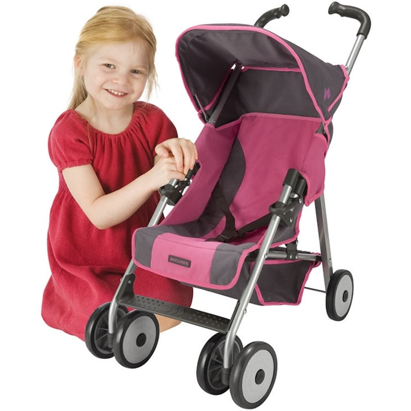 Maclaren Techno XT Doll Stroller – Coffee/Carmine Rose